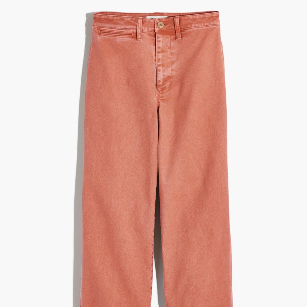 Madewell Wide Leg Cropped Pants Sweet Dahlia
